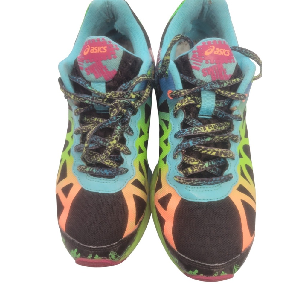 Asics Gel Noosa Tri 9 T458N‎ Black Multicolor Running Shoes Sneakers Womens 8